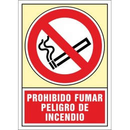 SYSSA, Senyal  Prohibit fumar. Risc d'incendi