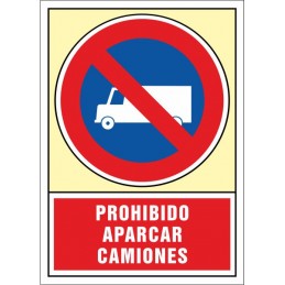 SYSSA,Señal Prohibido aparcar camiones