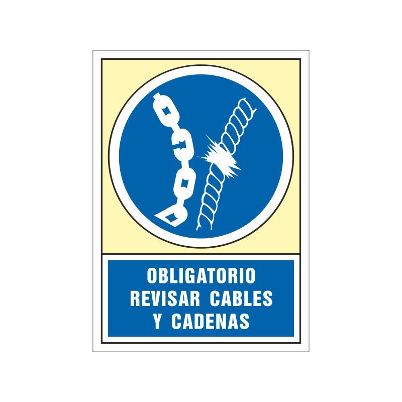 4030S-Señal Obligatorio revisar cables y cadenas - Referencia 4030S