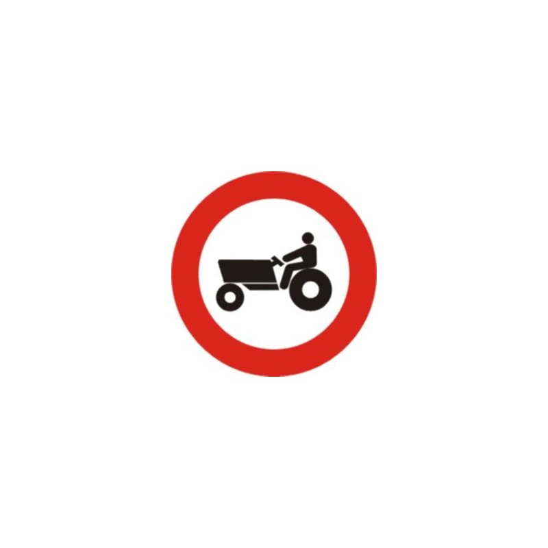R111-Entrada prohibida a vehículos agrícolas de motor - R111 - TIPO ECONÓMICA