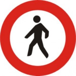 SYSSA - Señal Vial Entrada prohibida a peatones - Referencia R116 - TIPO ECONÓMICA