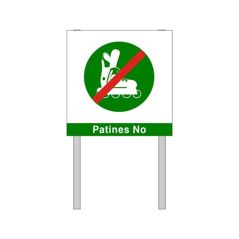 ZV07-Placa para jardín Patines No
