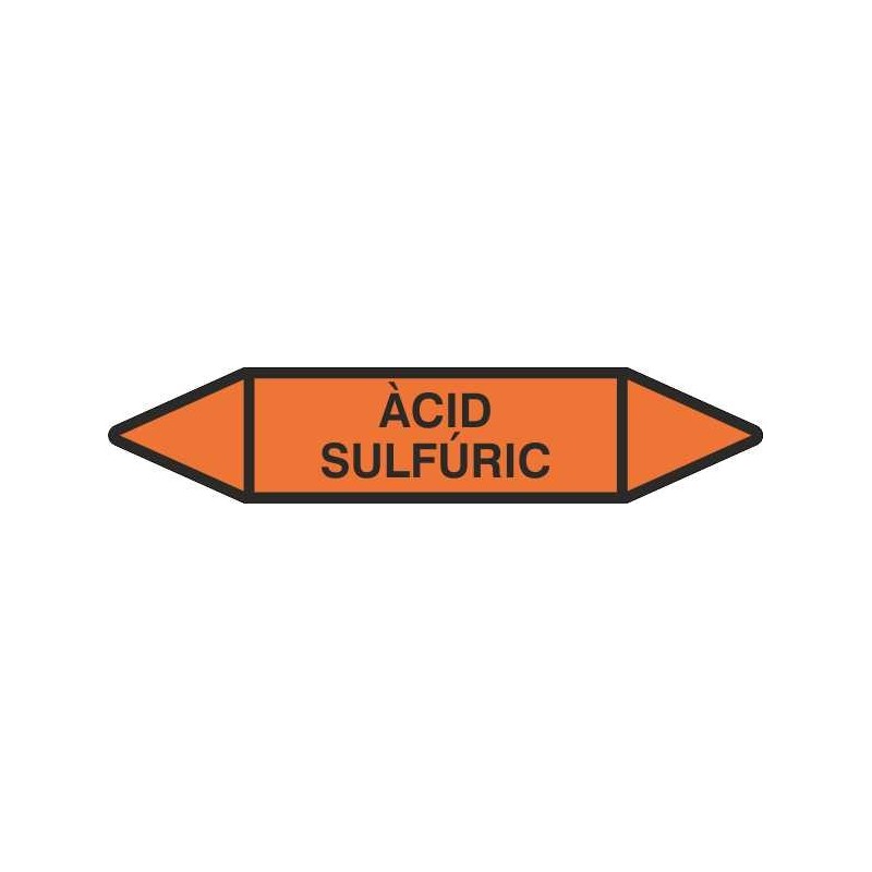 TUB06CT-Etiquetes canonades color Taronja amb text "Àcids"