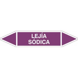 Tienda SYSSA - Etiquetas adhesivas para tuberías color Violeta con texto Lejías