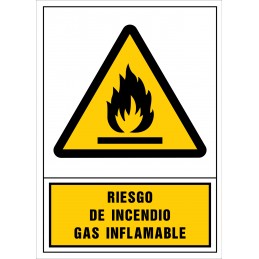 SYSSA,Señal Riesgo de incendio. Gas inflamable
