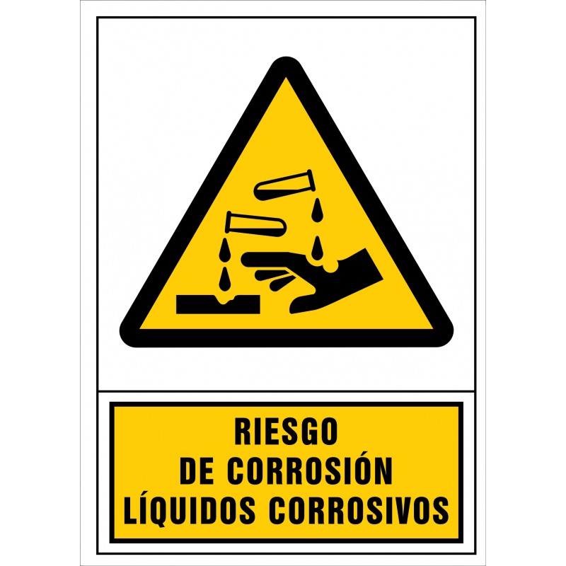 2031S-Senyal de Risc de corrosió Líquids corrosius - Referència 2031