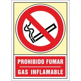 SYSSA, Senyal  Prohibit fumar. Gas inflamable