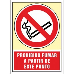 SYSSA,Señal Prohibido fumar a partir de este punto