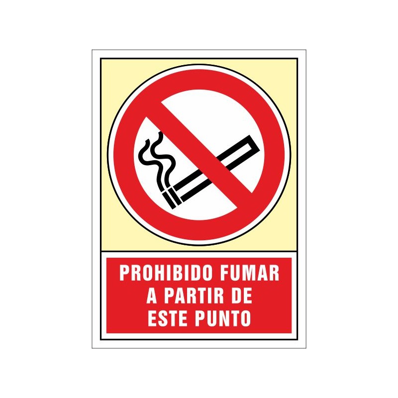 SYSSA,Señal Prohibido fumar a partir de este punto