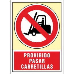 SYSSA,Señal Prohibido pasar carretillas