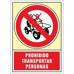 SYSSA,Señal Prohibido transportar personas