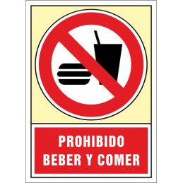 SYSSA, Senyal  Prohibit beure i menjar