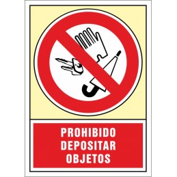SYSSA, Senyal  Prohibit dipositar objectes