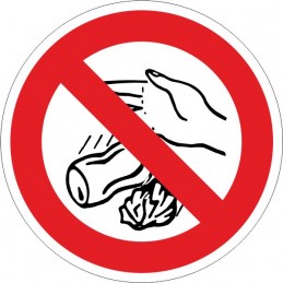 SYSSA, Senyal  Prohibit llençar objectes al terra