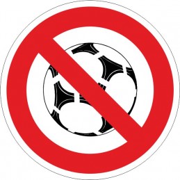 SYSSA,Señal Prohibido jugar con balón