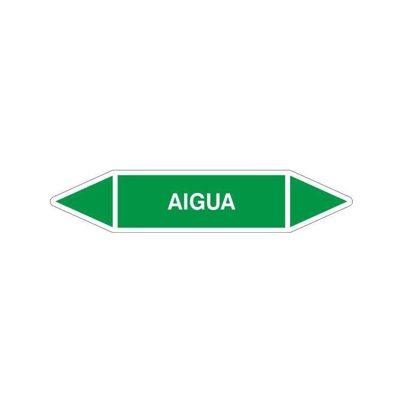 TUB01CT-Etiquetes canonades color Verd amb text "Aigua"