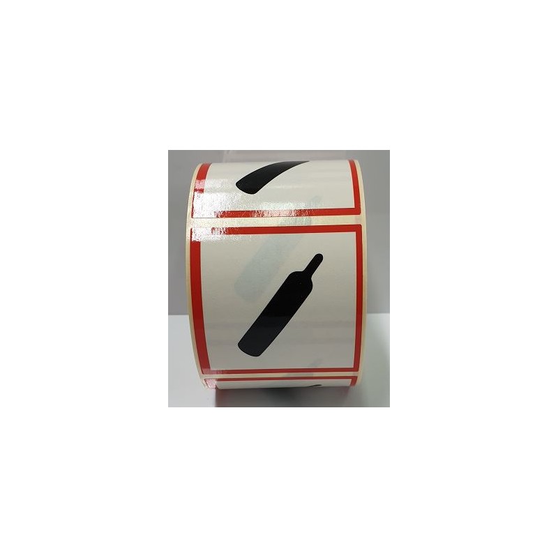 SYSSA - Tienda Online - Etiquetas adhesivas para envases "Gases Comprimidos" 25x25 mm