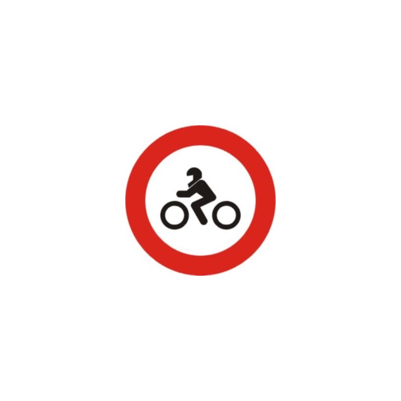 R104-Senyal Vial Entrada prohibida a motocicletes - Referència R104 Tipus MOPT