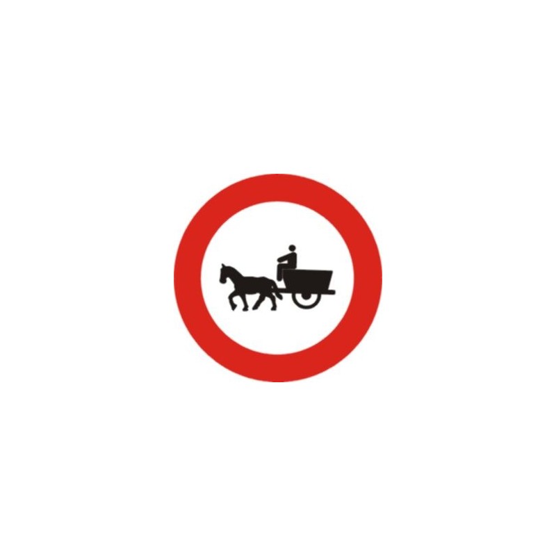 R113-Entrada prohibida a vehículos de tracción animal - TIPO MOPT