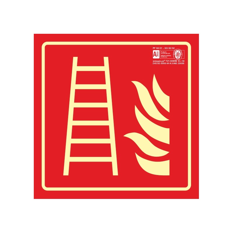SYSSALUX - Señal Escalera de incendio - Fotoluminiscente