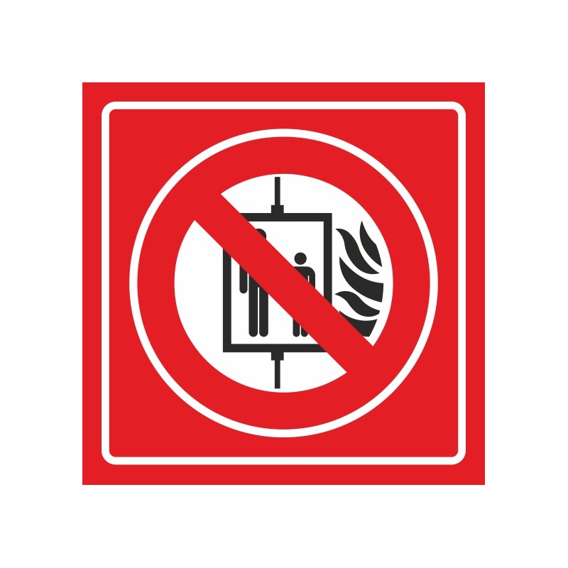 7064S-Placa de No utilizar el ascensor en caso de emergencia - Referencia 7064S