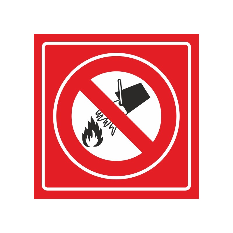7066S-Placa de En caso de incendio no usar agua - Referencia 7066 - Normal