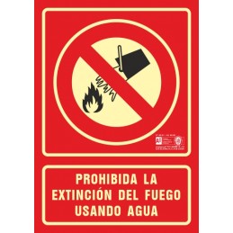 SYSSA - Señal En caso de incendio, no usar agua