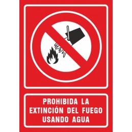 SYSSA - Señal En caso de incendio, no usar agua