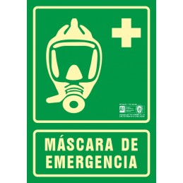 SYSSA - Señal máscara de emergencia Fotoluminiscente - Referencia 5099F