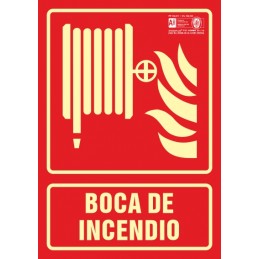 SYSSA,Señal Boca de incendio fotoluminiscente Homologada - Referencia 6024F