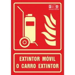 SYSSA - Tienda Online, Señal Extintor Móvil o Carro Extintor - Fotoluminiscente