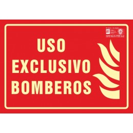 SYSSA - Señal Uso exclusivo bomberos - Fotoluminiscente