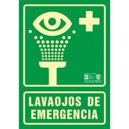 SYSSA - Señal Lavaojos de emergencia - Fotoluminiscente - Referencia 5041F