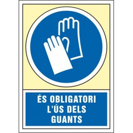 SYSSA,Señal Es obligatorio el uso de los guantes