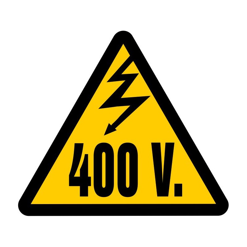 VT40-Perill Tensió 400 V. (mínim 20 UNITATS) Adhesius