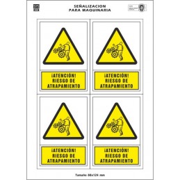 SYSSA - Etiquetas maquinaria "Atención riesgo de atrapamiento - RAT-B" REF. 2107EM