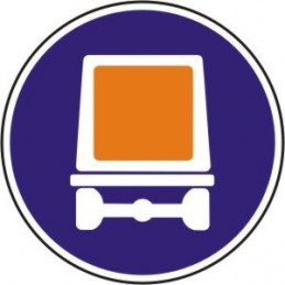 Entrada obligatoria vehículos transporte mercancías peligrosas - R414 - Tipo MOPT