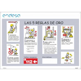 SYSSA Tienda Online - Cartel 5 Reglas de ORO de ENDESA - Referencia 4799313