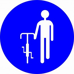 SYSSA - Tienda Online - Señal Obligatorio desmontar de la bicicleta - R422 - Tipo ECONÓMICO