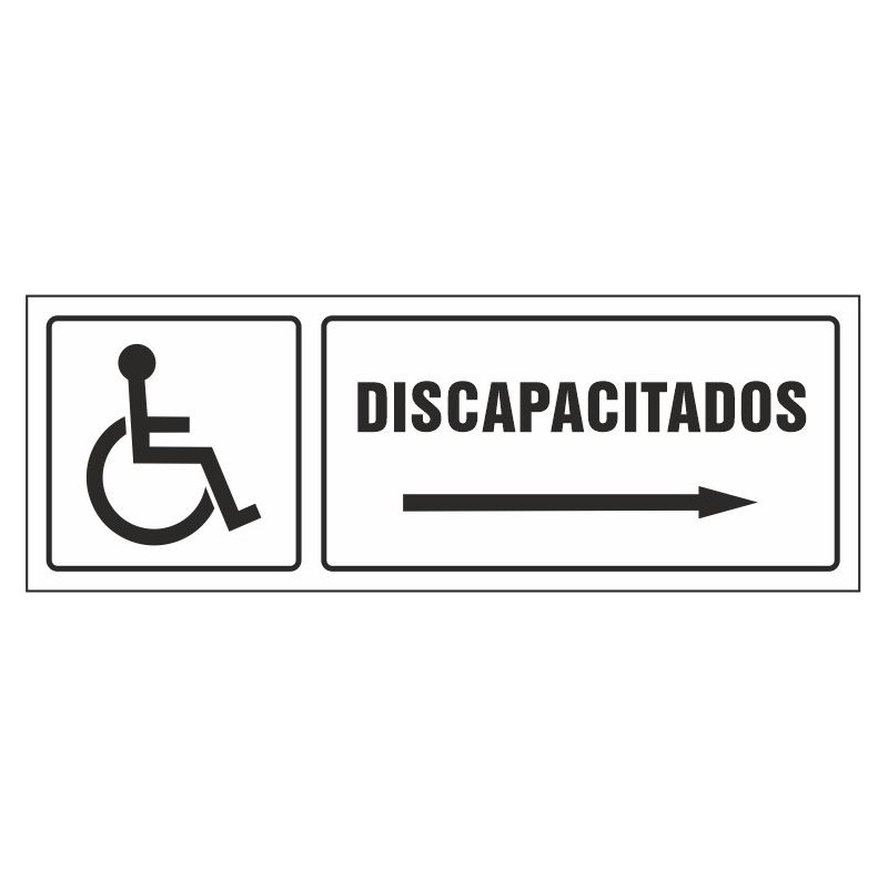 1552S-Cartel Discapacitados derecha - Referencia 1552S