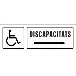 Cartell Discapacitats dreta...