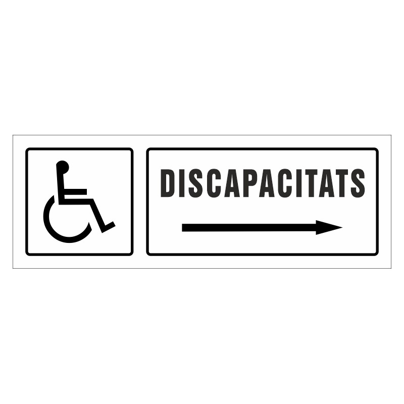 1552S-Cartell Discapacitats dreta - Referència 1552S