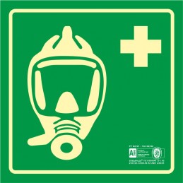 SYSSA - Placa Máscara de Emergencia - 9066F (UNE - 23034) Fotoluminiscente