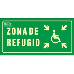 Señal Zona de Refugio 930032F (UNE - 23034-2023) Fotoluminiscente
