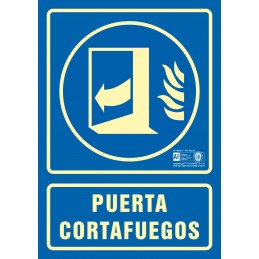 SYSSA  - Señal Puerta Cortafuegos Fotoluminiscente - Referencia 5110F