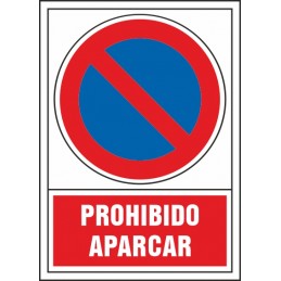 0120PS - señal en PVC de prohibido aparcar